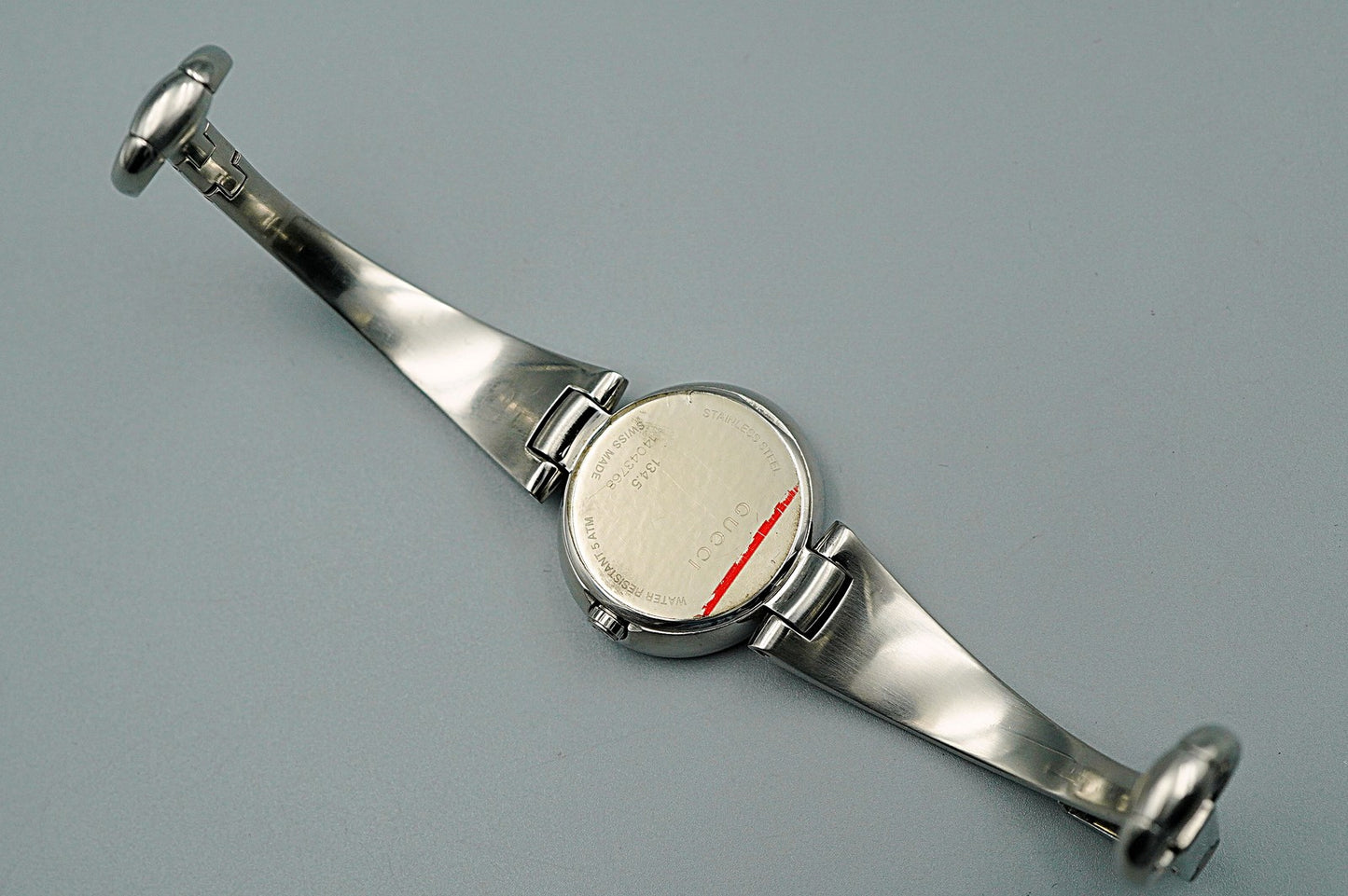*NEAR MINT* Gucci 3P Diamond 134.5 Quartz Black Round 27mm Women Watch