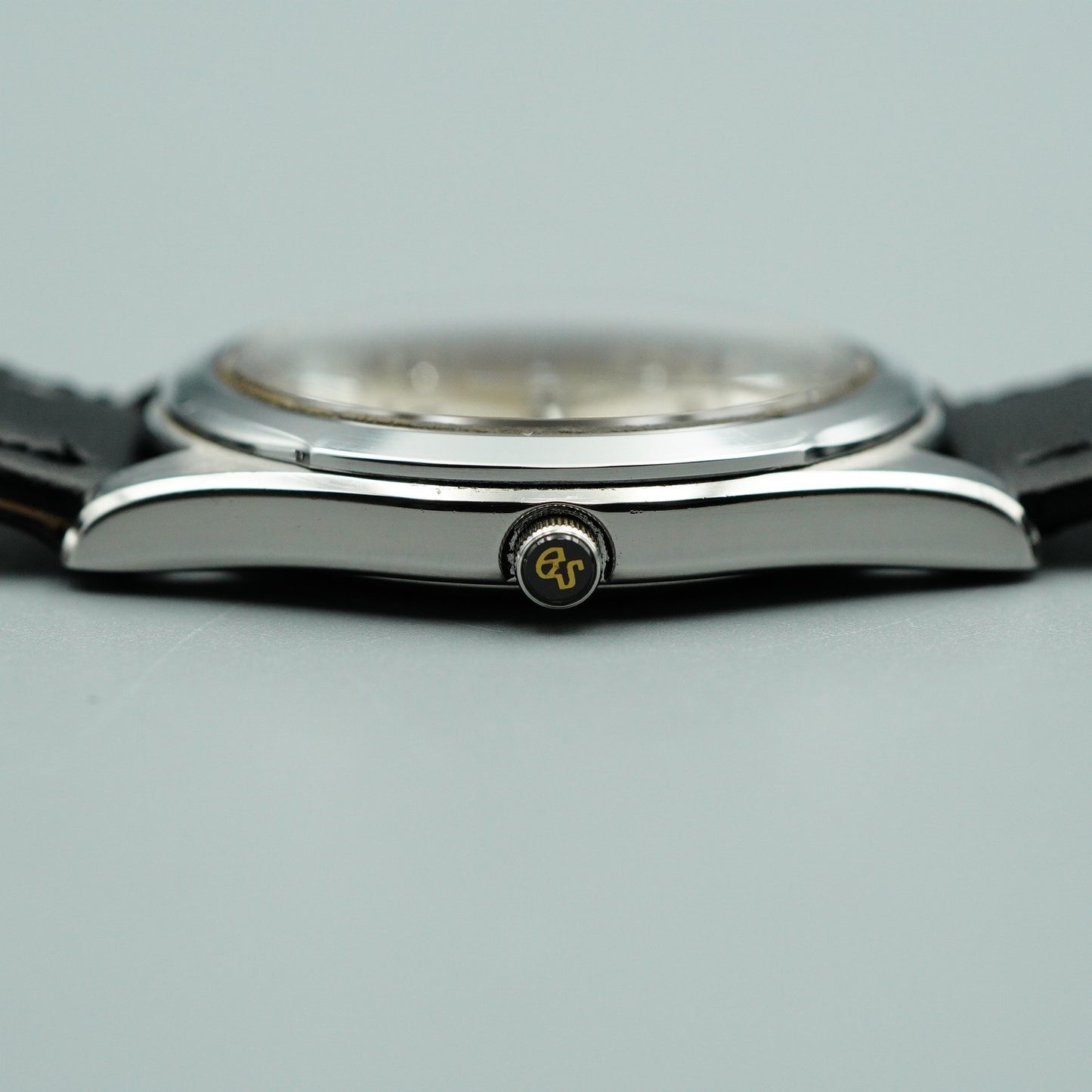 *MINT* Polished GRAND SEIKO GS 8N65-8000 Qz Silver Dial Round 35mm Mens Watch