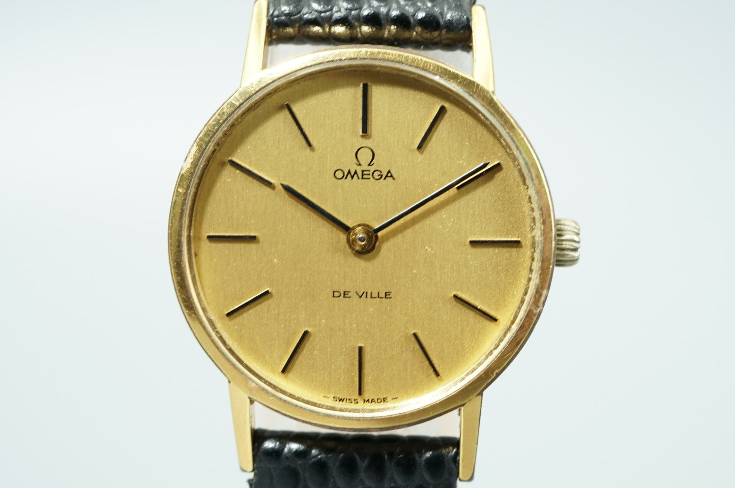 *NEAR MINT* Vintage OMEGA De Ville Cal.625 Hand Winding Gold Dial Women Watch