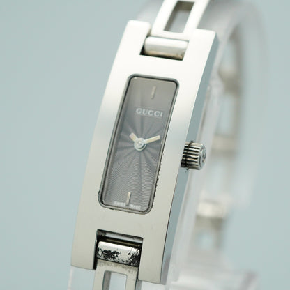 *Exc+5* GUCCI 3900L Quartz Silver Dial Rectangle 12mm Women,Ladies Watch