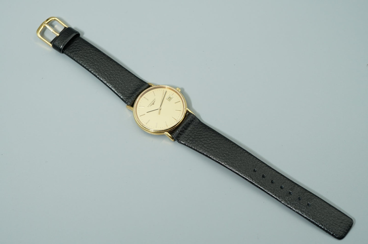 *Exc+5* Vintage 1991 LONGINES L4.636.2 Quartz Gold Dial 32mm Round Mens Watch