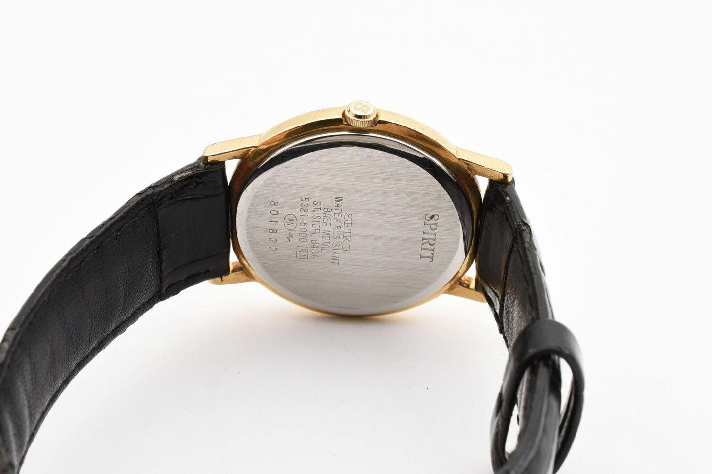 *Exc+5* Vintage SEIKO Spirt 5S21-6000 Sweeping Second Quartz Dress Mens Watch