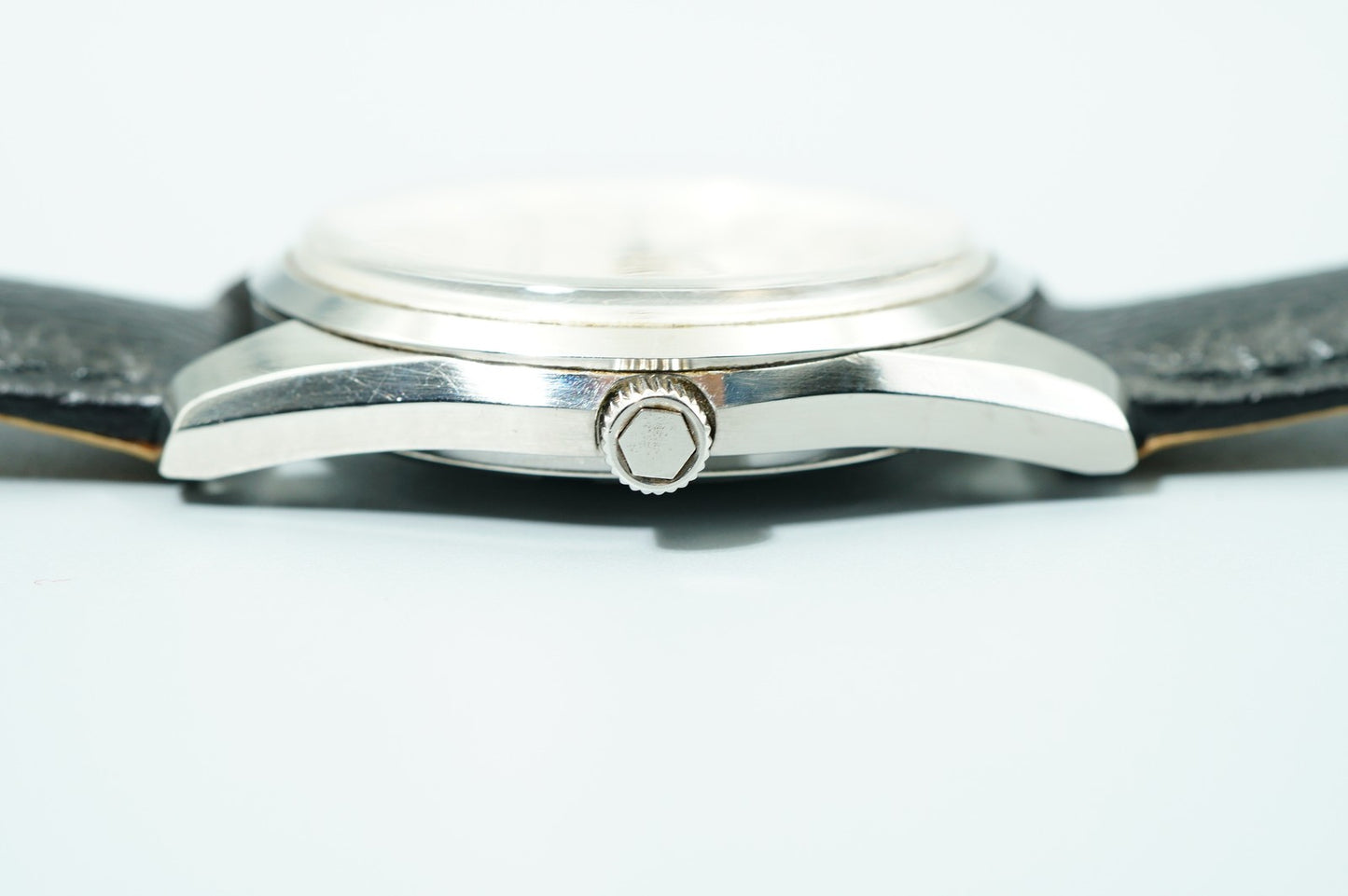 *N MINT* Vintage 1967 SEIKO MATIC-P 5106-8010 AT Silver Round 36mm Mens Watch