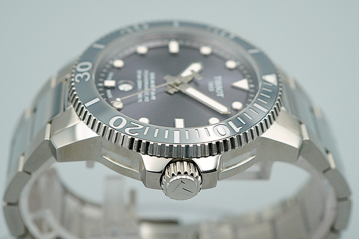 *TOP MINT* TISSOT Seastar Powermatic 80 T120407A Automatic Gray 43mm Mens Watch