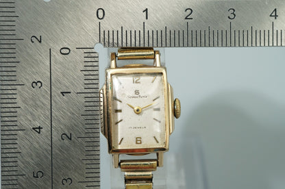 *Exc+4* Vintage 1968 SEIKO Mcrit 5139 Hand Wind White Rectangle 17mm Women Watch