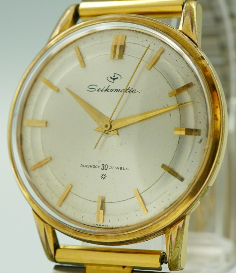 *Exc+5* Vintage SEIKO matic 15007DE Automatic Silver Dial Round 36mm Mens Watch