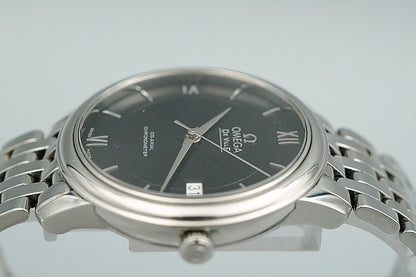 *Exc+5* OMEGA De Ville Prestige CO-AXIAL CHRONOMETER AT Black 37mm Mens Watch