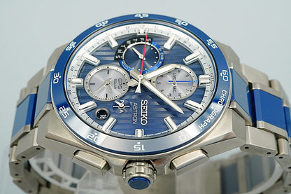 *TOP MINT* SEIKO Astron 5X83-0AA0-1 Solar Blue Round 43mm Mens Watch