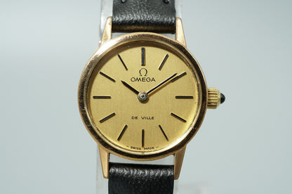 *N MINT* Vintage 1970s OMEGA De Ville Cal.625 Hand Wind Gold 20mm Women Watch