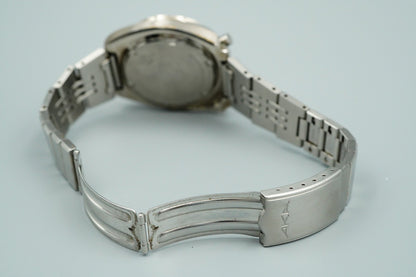 *Exc+5* Vintage SEIKO ALBA V657 6060 Quartz Green Dial Round 41mm Mens Watch