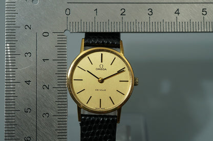 *NEAR MINT* Vintage OMEGA De Ville Cal.625 Hand Winding Gold Dial Women Watch