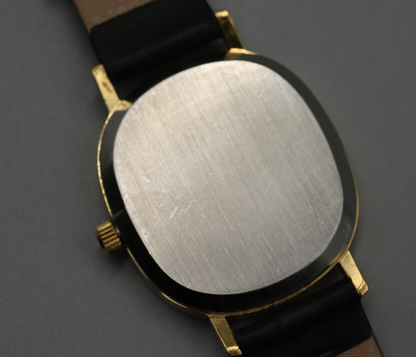 *Exc+5* Vintage OMEGA De Ville Cal.1330 Ref.191.0046 Quartz Gold Dial Mens Watch