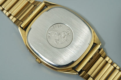 *Exc+5* Vintage 1980 OMEGA Seamaster Cal.1337 Quartz Gold Square 34mm Mens Watch