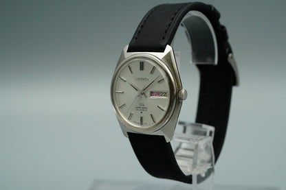N MINT Vintage SEIKO LORD MATIC 5606-7000 Automatic Silver Round 35mm Mens Watch