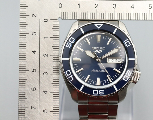 *TOP MINT* Vintage SEIKO 5 Sports 4R36-16D0 Automatic Blue Dial Mens Watch