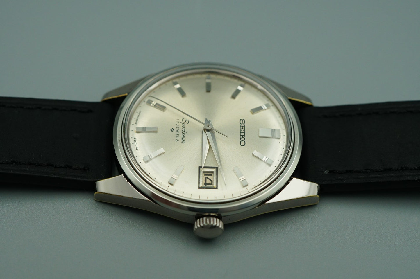*MINT*Vintage 1977 SEIKO Sportsman 6602-9981 Hand Wind Silver 36mm Mens Watch
