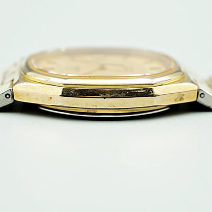 *Exc+4* Vintage 1977 OMEGA De Ville Cal.1332 Qz Gold Octagon 34mm Mens Watch