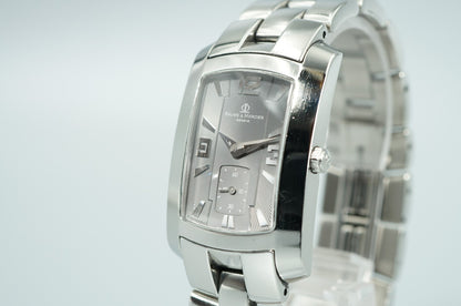 *Exc+5* Vintage 1977 BAUME & MERCIER Hampton 65310 Qz Gray Dial 26mm Mens Watch