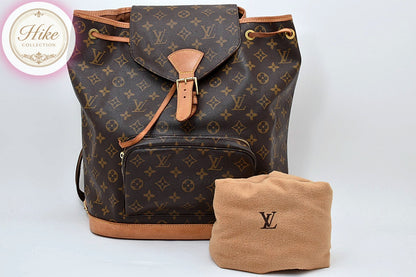 Louis Vuitton Montsouris GM Monogram Backpack Bag M51135 Auth Condition *AB*