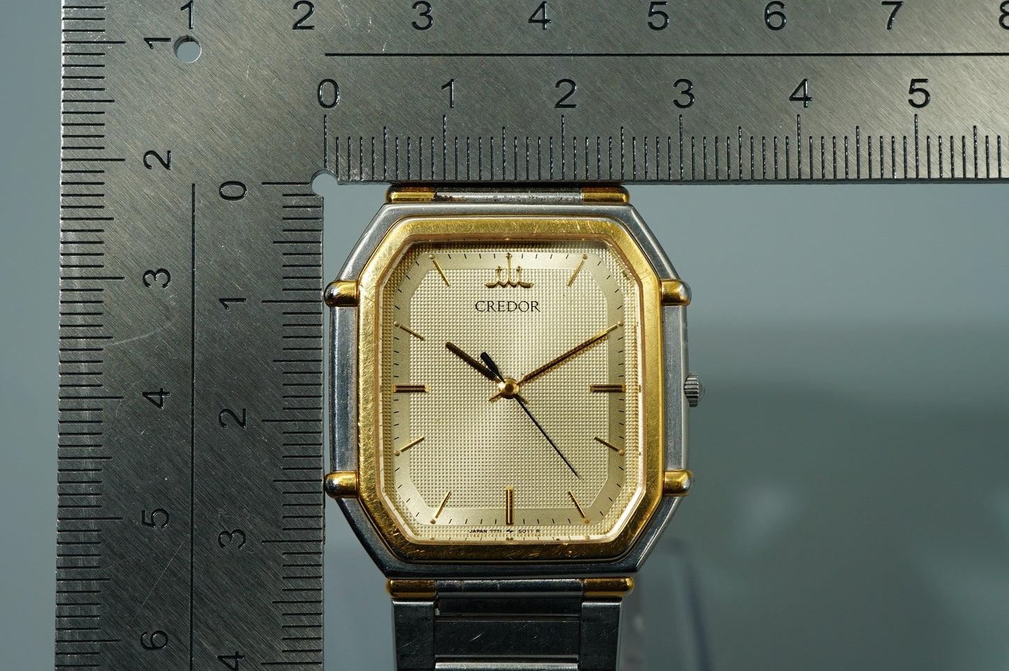 Exc+5 Vintage 1994 SEIKO CREDOR  7771-5011 Quartz Gold  Hexagon 30mm Mens Watch