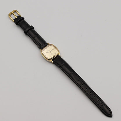*NEAR MINT* Vintage 1978 OMEGA De Ville Cal.1350 Qz Gold Square 21mm Women Watch