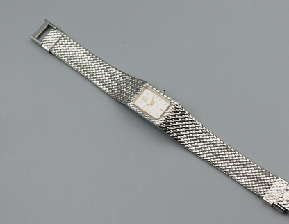 **N MINT* Vintage SEIKO Credor 2F70-5341 Quartz White Dial Rectangle Women Watch