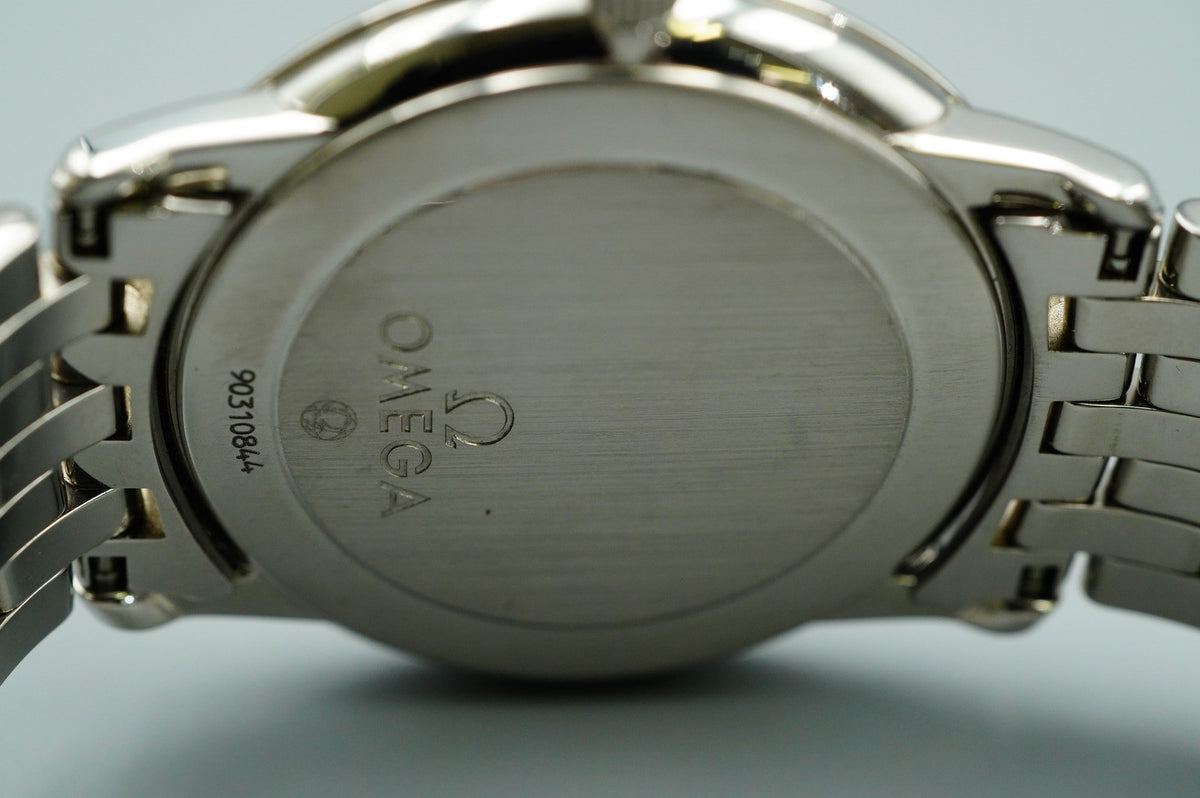 *MINT* OMEGA De Ville 424.10.27.60.01.001 Qz Black Round 34mm Mens Watch