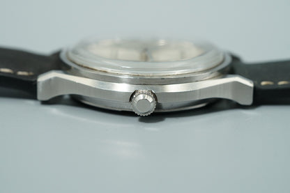 N MINT Vintage 1967 SEIKO BUSINESS-A 8346-8000 Hand Wind Silver  36mm Mens Watch