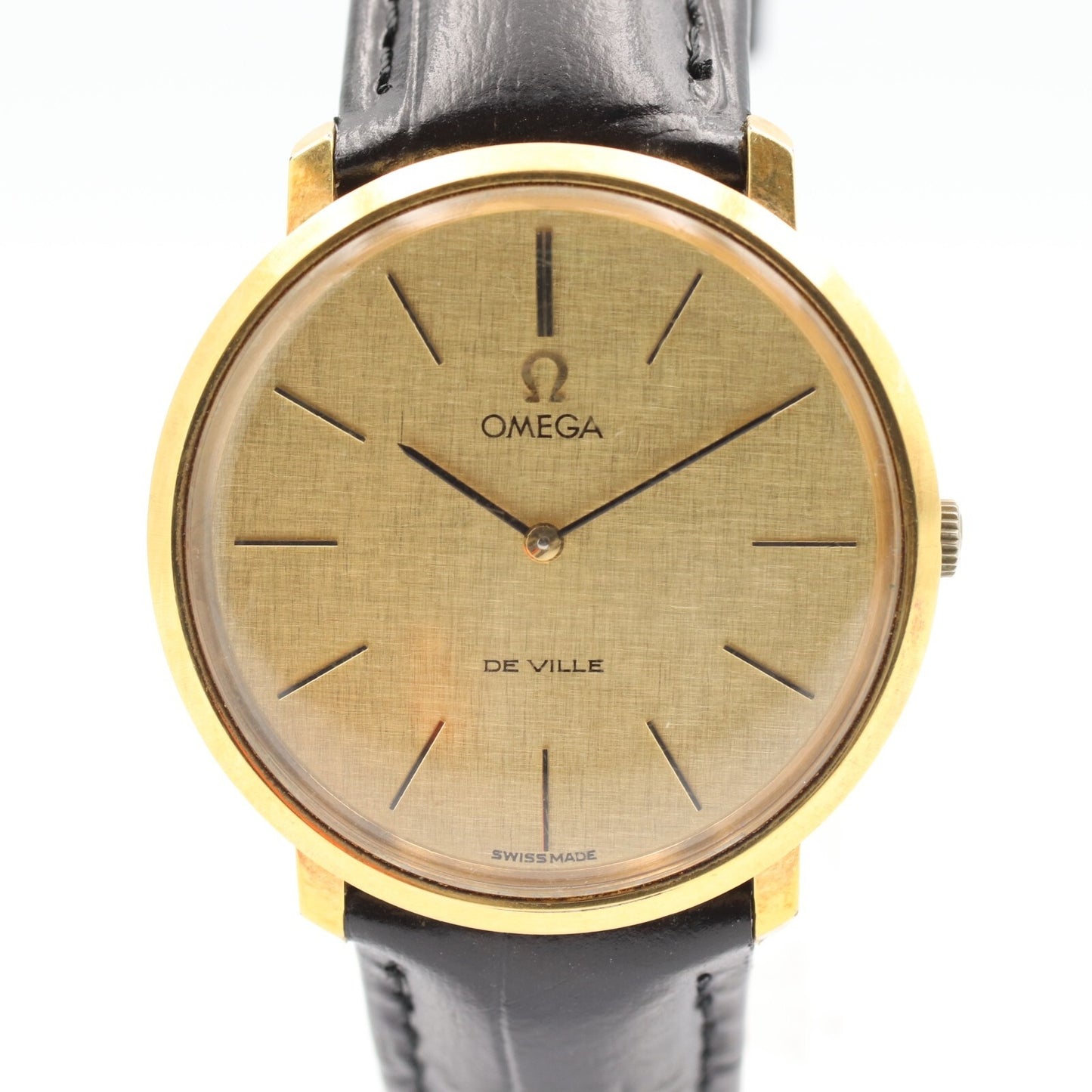 Exc+5 Vintage 1970s OMEGA De Ville Cal.620 Hand Wind Gold Round 33mm Mens Watch