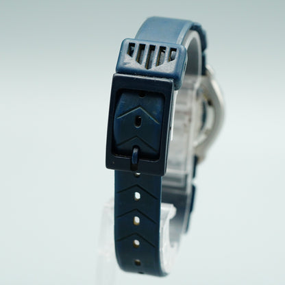 *N MINT* Vintage TAG Heuer Professional 370.508 Qz Blue Round 28mm Women Watch