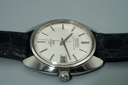 Serviced Vintage 1970 SEIKO KS HI-BEAT 4502-8010 Automatic White 37mm Mens Watch