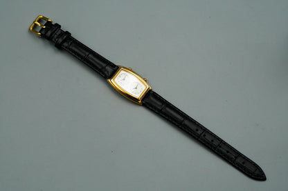 *Exc+5* Vintage SEIKO 1E20-3A00 Quartz White Dial Rectangle 21mm Women Watch
