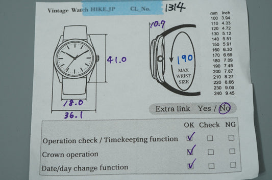 N MINT Vintage 1967 SEIKO BUSINESS-A 8346-8000 Hand Wind Silver  36mm Mens Watch
