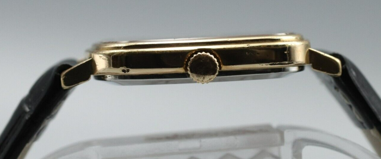 *Exc+5* Vintage OMEGA De Ville Cal.625 Hand Winding Gold Dial Square Mens Watch