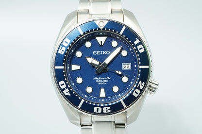 *NEAR MINT*  SEIKO  SCUBA 6R15-00G0 Automatic Blue Dial Round 45mm Mens Watch