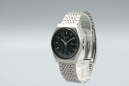 Exc+4 SEIKO 8223-6000 TYPE II Black Dial QUARTZ Day/Date Wristwatch From JAPAN