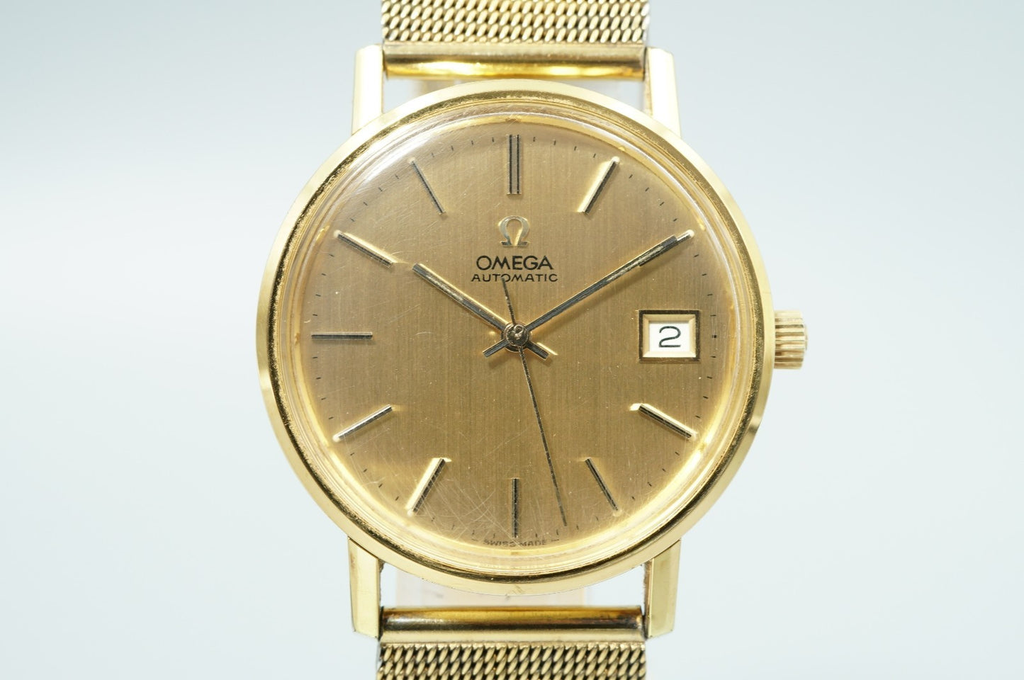 *Exc+5* Vintage 1972 OMEGA Cal.1012 Automatic Gold Dial Round 34mm Mens Watch