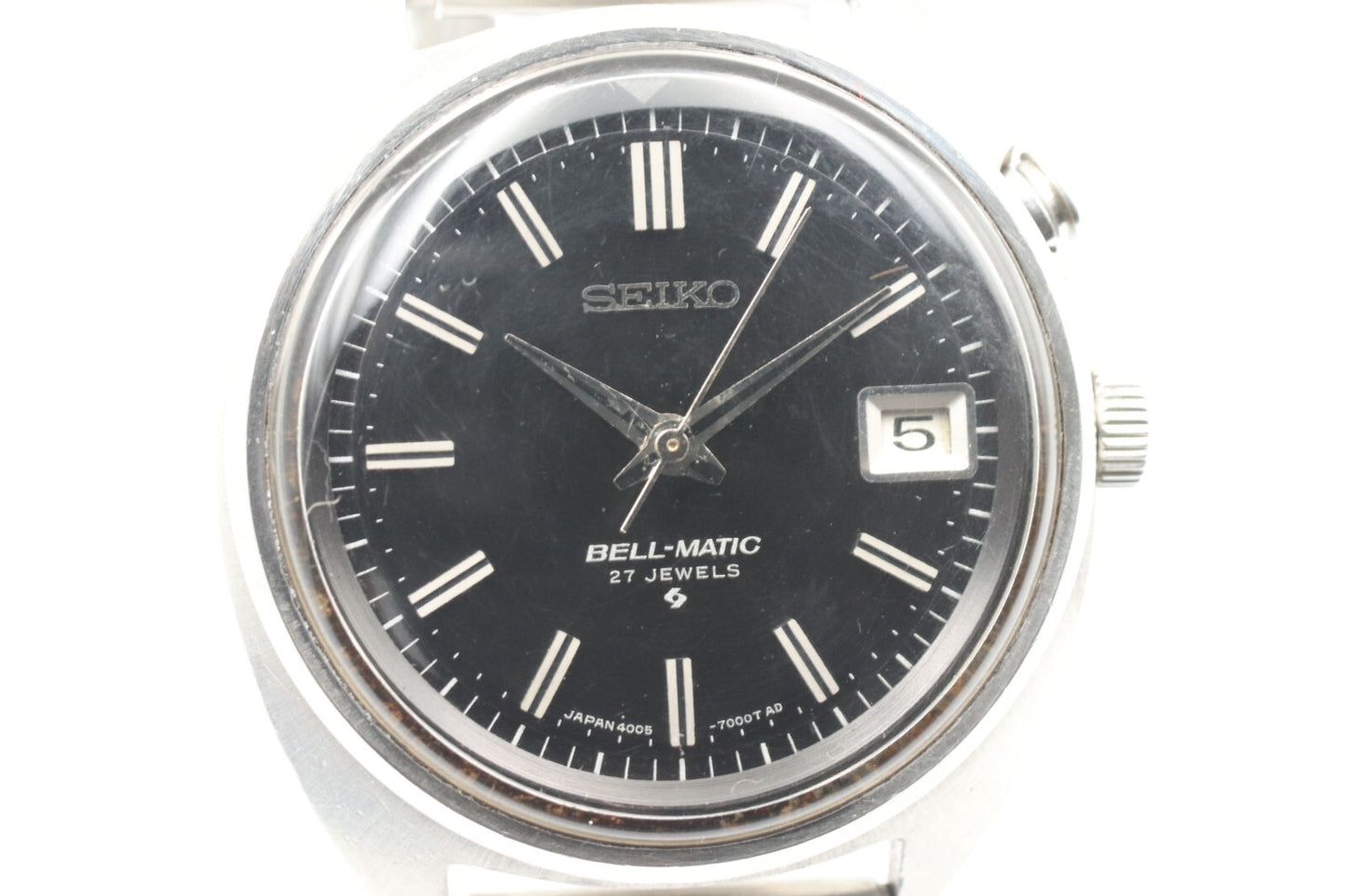 *N MINT* Vintage SEIKO BELL-MATIC 4005-7000 Automatic Black Dial 36mm Mens Watch