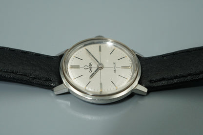 *N MINT* Vintage OMEGA De Ville Hand Winding Silver Cross Line 22mm Women Watch