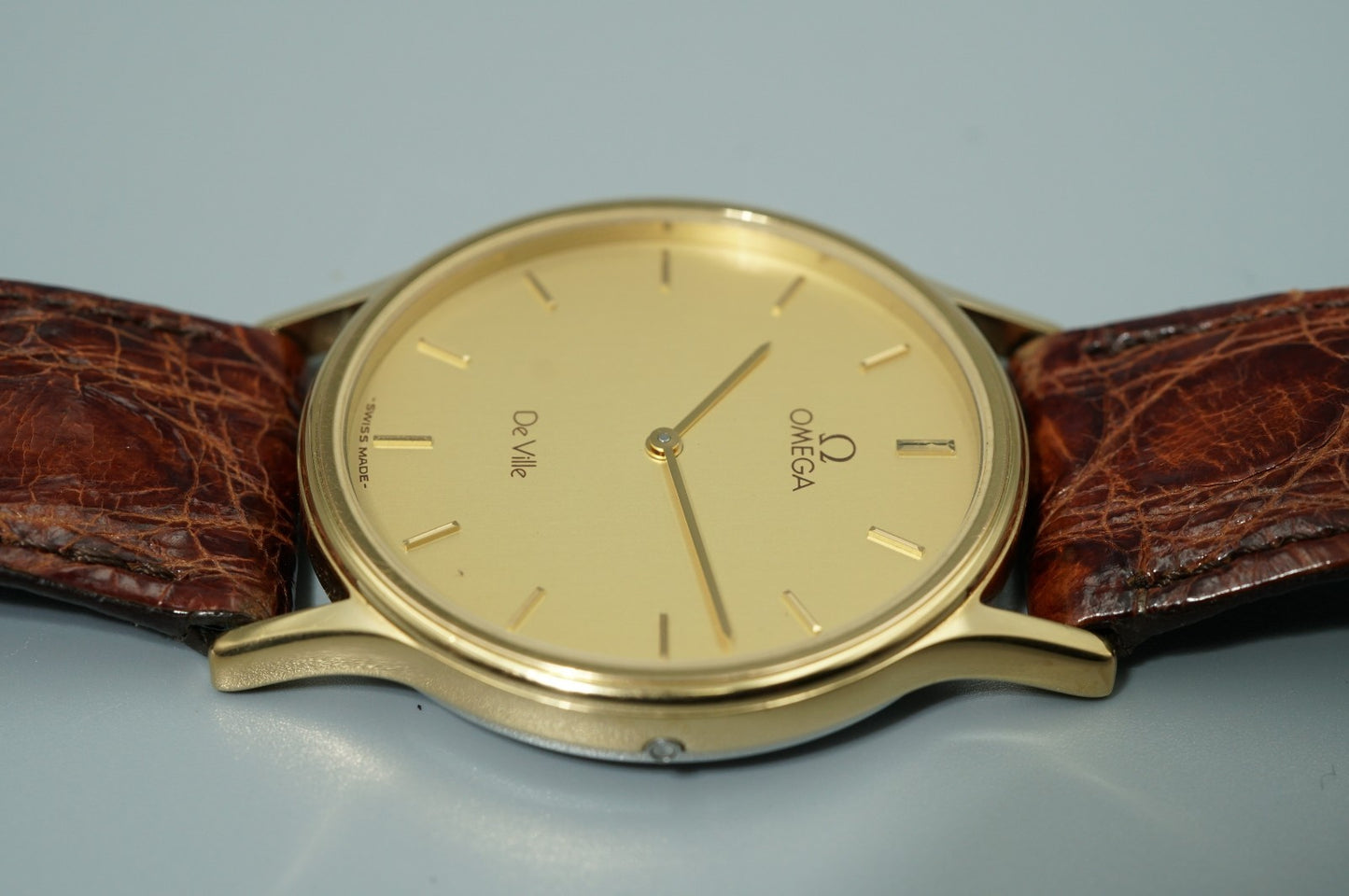 *NEAR MINT* Vintage 1980s OMEGA De Ville Cal.1365 Quartz Gold 31mm Mens Watch