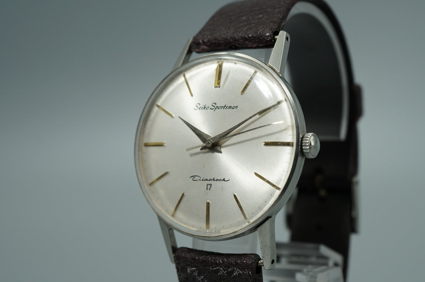 *Exc+5* Vintage1964 SEIKO Sportman J15005 Hand Winding Silver 35mm Mens Watch