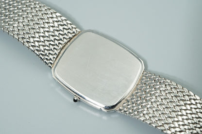 *N MINT* Vintage 1997 SEIKO CREDOR 5A74-3D20 Qz White Rectangle 27mm Women Watch