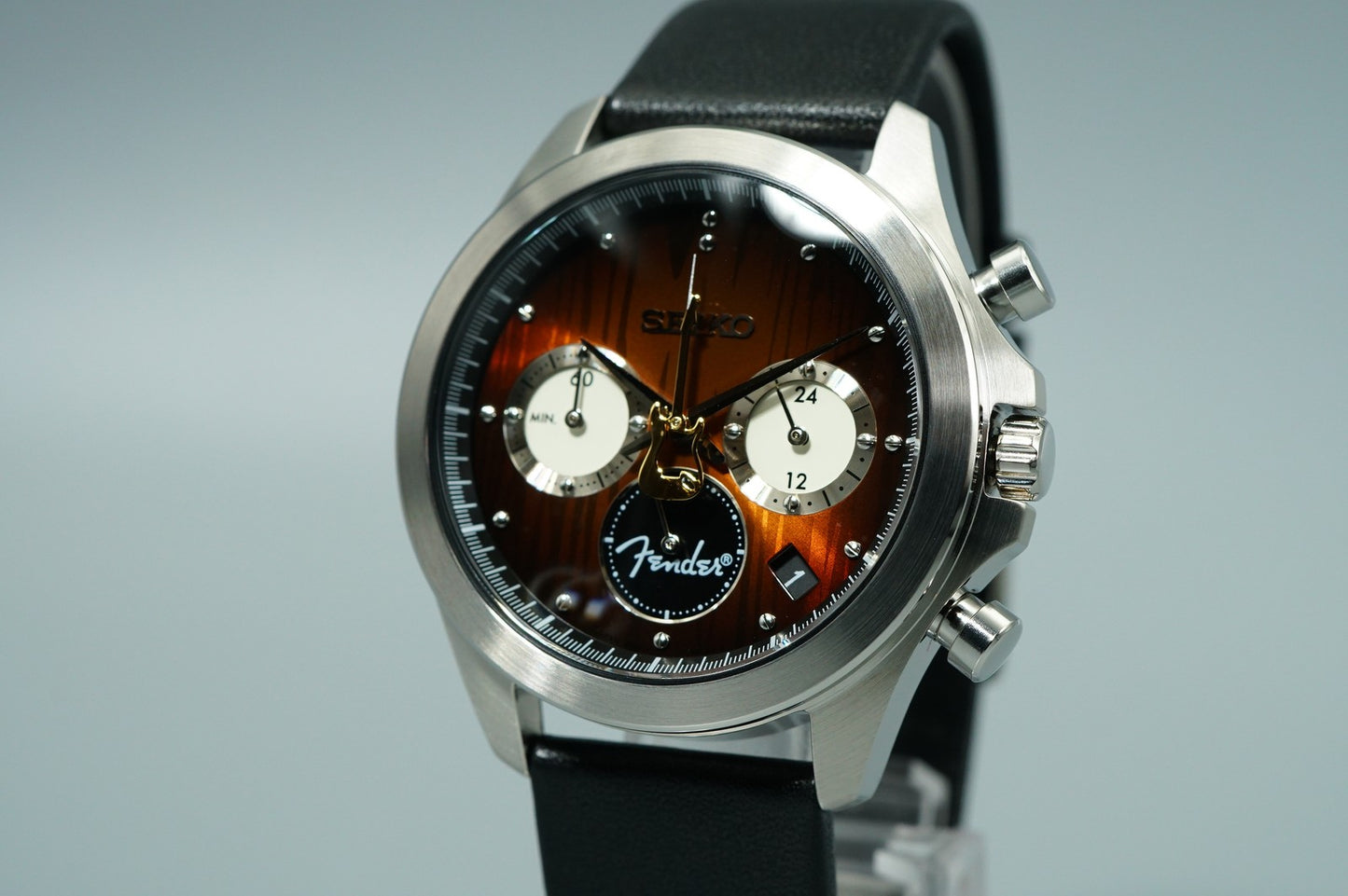 *TOP MINT*  SEIKO Fender    Quartz Bronze Dial Round 40mm Mens Watch