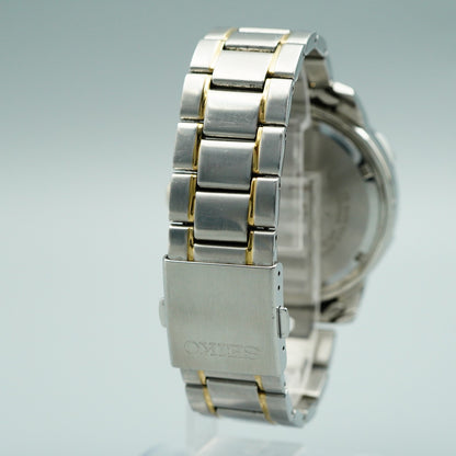 Vintage 1992 SEIKO Chronograph V172-0AT0 Solar Gray Round 44mm Mens Watch