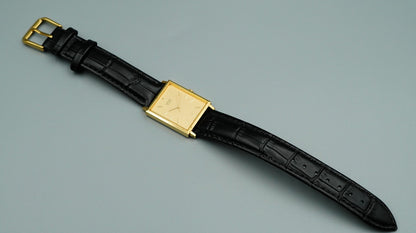 *Exc+5* Vintage 1995 SEIKO Chariot  2C21-5180 Qz Gold Rectangle 24mm Women Watch