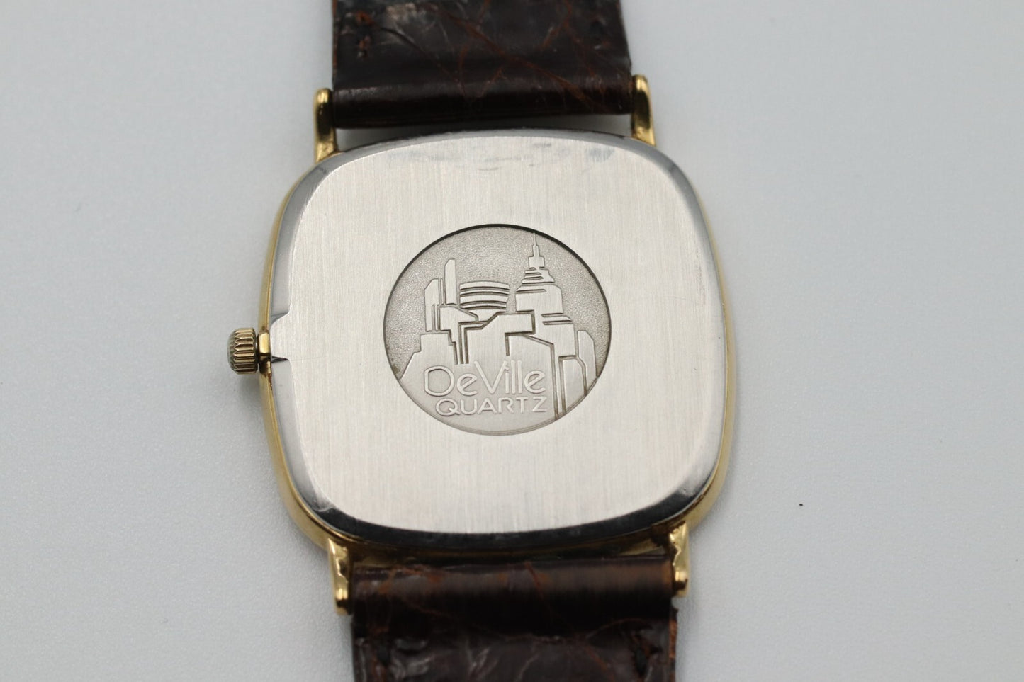*Exc+5* Vintage OMEGA De Ville Ref.195.0077 Quartz Gold Dial Women Watch JAPAN