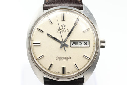*N MINT* Vintage OMEGA Seamaster COSMIC 166036 Automatic White Dial Mens Watch