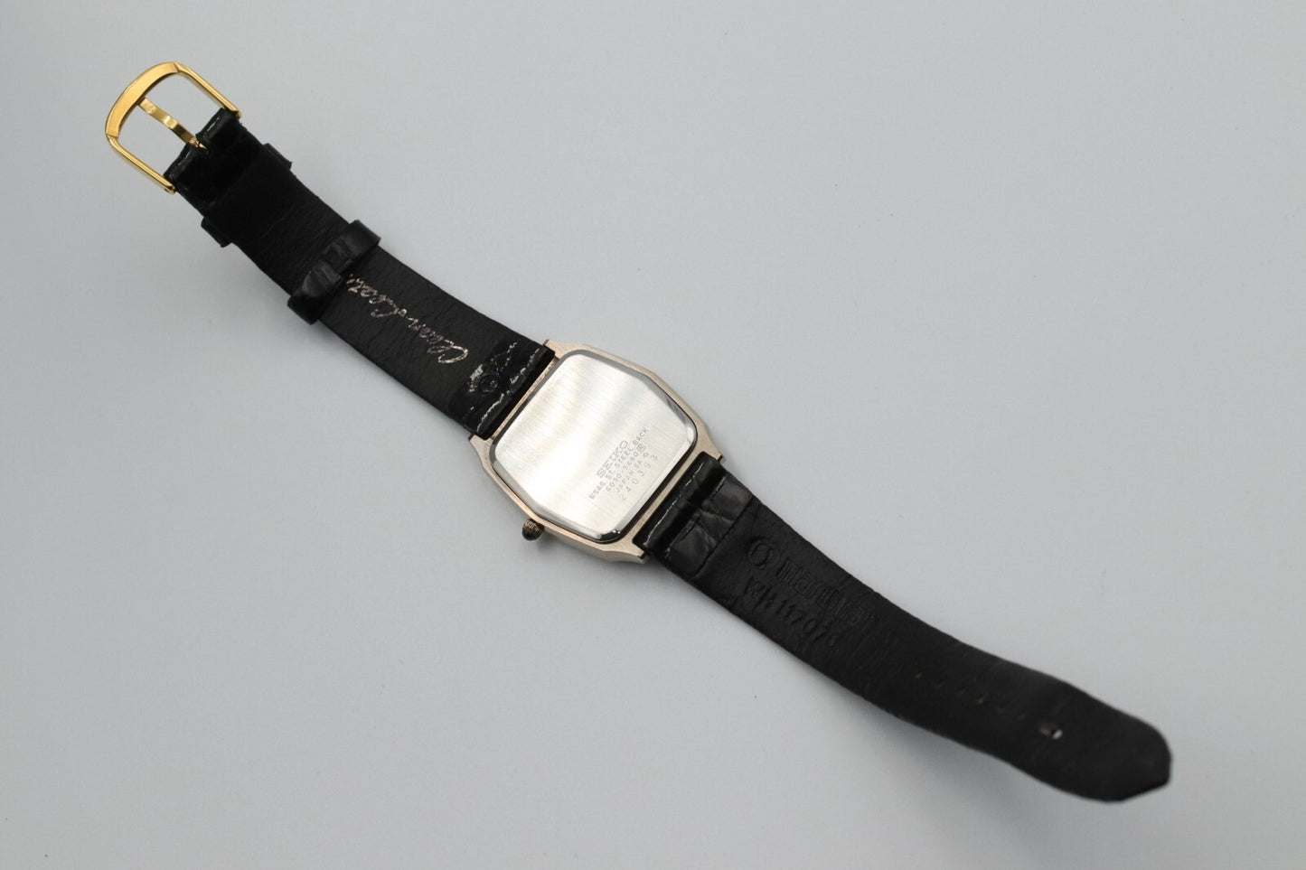 *Exc+5* Vintage SEIKO Dolce 6030-5480 Qz Gold Dial Hexagon 29mm Women Watch