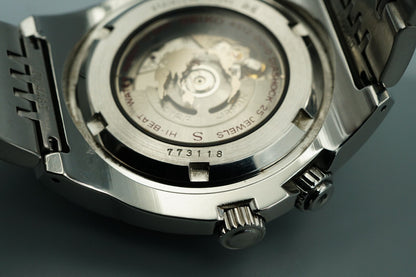 *N MINT* Vintage 1997 SEIKO HI-BEAT 4S12-0010 AT Black Round 37mm Mens Watch