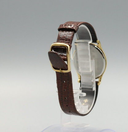 *Exc+4* Vintage OMEGA De Ville Cal.1365 Quartz Gold Dial Round Mens Watch